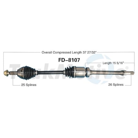 Surtrack Axle Cv Axle Shaft, Fd-8107 FD-8107